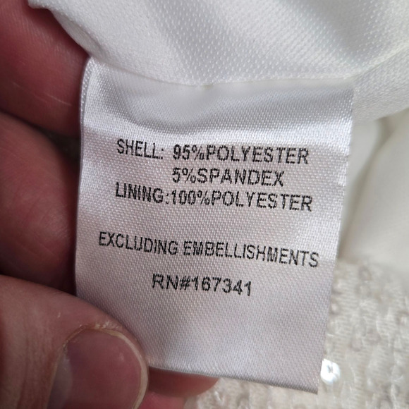 Hello Molly Frequent The Club White Sequin Off-Shoulder Mini Dress Size Small - Picture 7 of 9